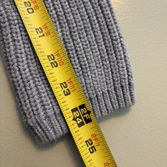 525 America Gray Ribbed Crewneck Women's Cozy Quiet Luxury Minimalist Sweater L - Picture 9 of 11